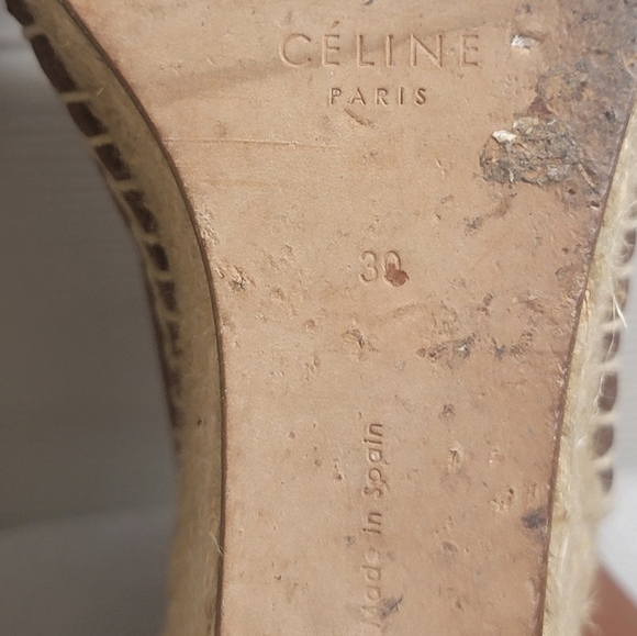 Céline Phoebe Philo Leather Espadrille Wedges size 39 - Picture 11 of 16